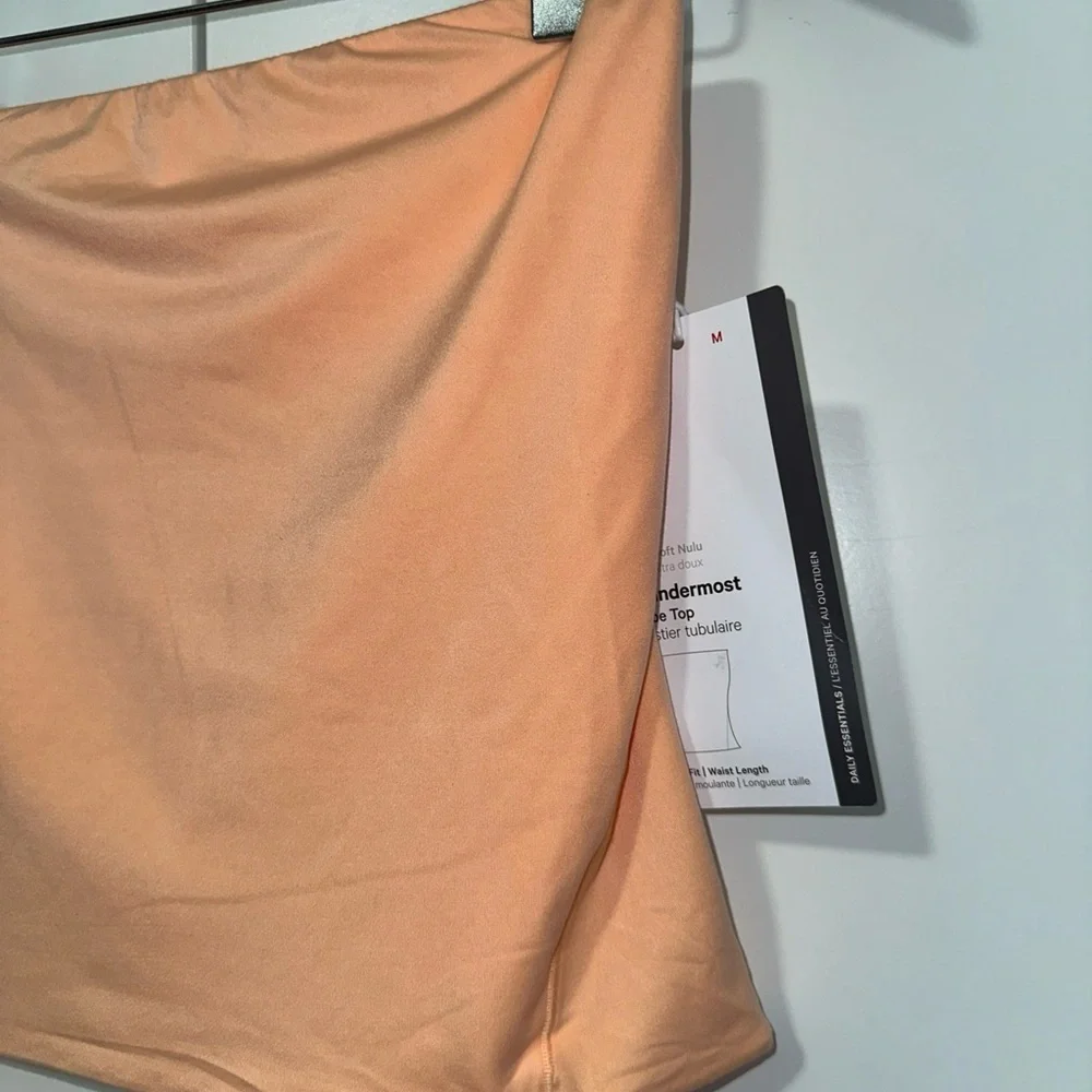 Lululemon Wundermost Ultra Soft Nulu Tube Top M Orange NWT - Picture 3 of 6